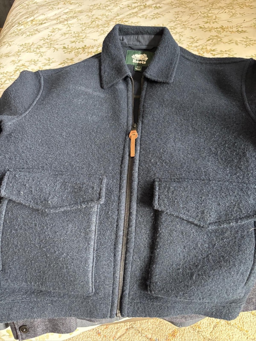 Roots Men's Navy Wool-Blend Field Jacket